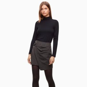 Aritzia Babaton Jethro Asymmetric Skirt 00 Black